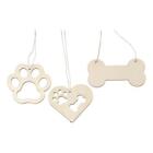 33pcs Paw, 8*7.8cm Unfinished Sign Blank Hanging Slices  For Crafts Project