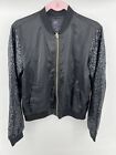 Urban Decay Black Sequin Sleeves Bomber Jacket Beauty With An Edge/ Size M/ NEW
