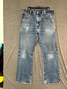 Vintage Levi's 517 Bootcut Jeans Mens 36 X 32 Blue Denim Cotton Mid-Rise Zip Fly - Picture 1 of 11