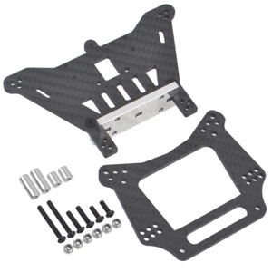 Carbon Front & Rear Shock Tower Mounts for Traxxas Slash 2WD Rustler VXL, Bandit - Picture 1 of 15