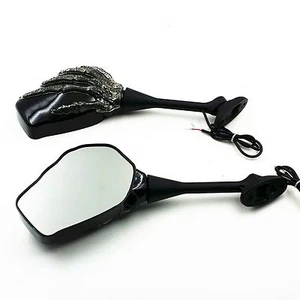 LED Skull Sport Turn Signal Mirror For Honda 03-12 CBR600RR 04-07 CBR1000RR - Picture 1 of 9