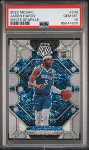 2022 Panini Mosaic Jaden Hardy 234 White Sparkle  RC PSA 10 Dallas Mavericks - Picture 1 of 2