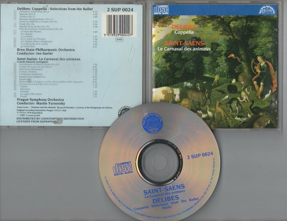 DELIBES ~COPPELIA~ SAINT SAENS *PRAGUE SYMPHONY ORCHESTRA~ CD *FREE P&P* Foto 1 de 1
