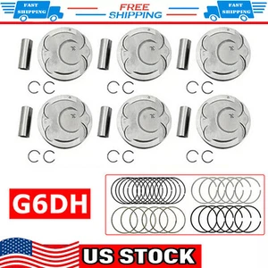 23041-3CFB0 Piston & Ring Set STD For Hyundai Azera Kia Sorento Sedona 3.3L G6DH - Picture 1 of 10