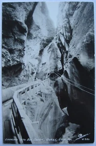 Ouray, CO Colorado Blick in Box Canyon Canon Sanborn RPPC Foto Postkarte - Bild 1 von 2