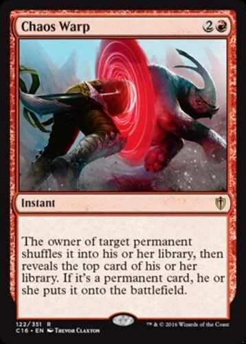 CHAOS WARP Commander 2016 MTG Red - Instant Rare - Image 1 of 1