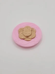 PLATO ROSA GALLETAS MATE BARBIE COMIDA MINIS ACCESORIOS CASA DE MUÑECAS JUGAR - Imagen 1 de 3