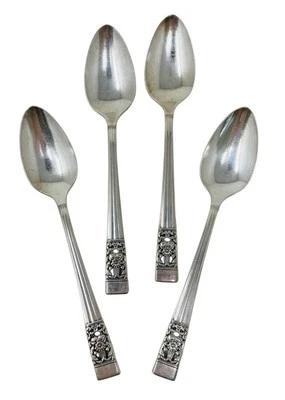 4 cucharaditas, placa de plata comunitaria "coronación", 1936 - planeado para Edward VIII Foto 1 de 4