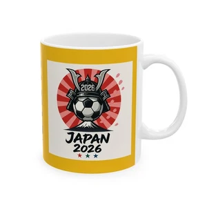 World Cup 2026 Japan Ceramic Mug, Soccer Fan Gift, Soccer Coffee Cup, Football - Picture 1 of 9
