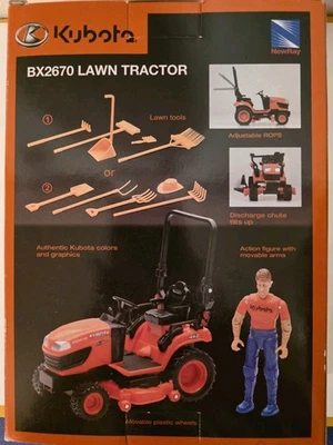 New Ray BX2670 Toy Lawn Tractor Wirh Lawn Tools Scale 1:18 - Image 1 of 4
