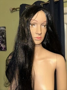Adult Long Blk Hair Wicked Wig - Picture 1 of 3