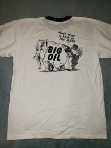 Camiseta de Colección Anvil Obama Biden No Big Oil Elephant Blanco y Negro Timbre Grande - Imagen 1 de 4