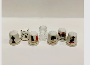 Lot 7 Irland Fingerhüte Souvenir irisches Porzellan Kristall - Bild 1 von 2