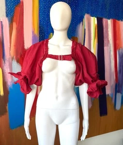 Comme des garcons (Primavera 2022) Talla S Capa Encogerse de hombros Chaqueta Roja NUEVA con etiquetas - Imagen 1 de 22