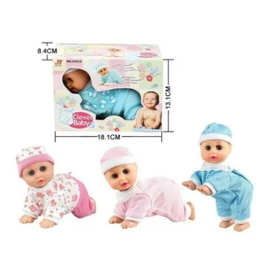 Baby Crawling Doll Soft Bodied music & sound Mum-Dad BiBi Doll Battery Operated - Picture 1 of 5