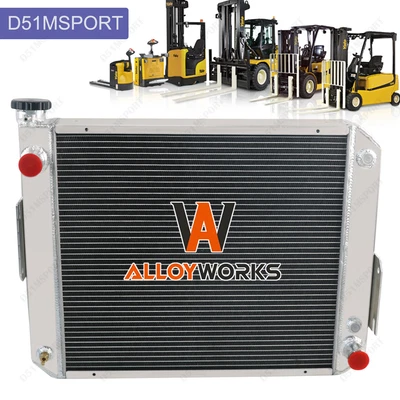 Radiador de aluminio de 4 filas para carretilla elevadora Hyster Yale H45-65XM #2037521 580011813 Foto 1 de 4