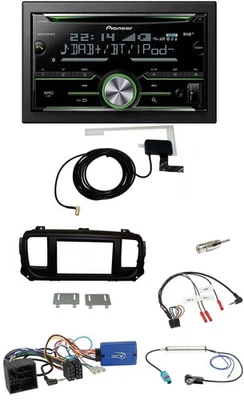 Pioneer CD USB Lenkrad Bluetooth 2DIN DAB Autoradio für Citroen Spacetourer Jump - Bild 1 von 4