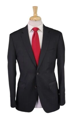 Hugo Boss Current Johnstons/Lenon Solid Charcoal Gray Super 100's Wool Suit 38R - Image 1 of 4