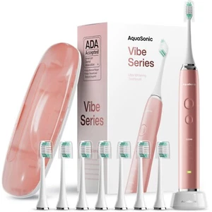 Aquasonic Vibe Series Ultra-Whitening Electric Toothbrush ADA Accepted Rose Gold - Picture 1 of 8