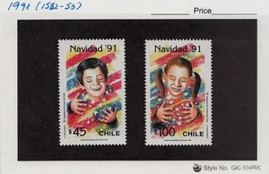 SELLO CHILE 1991 # 1552/3 MNH NAVIDAD - Imagen 1 de 1