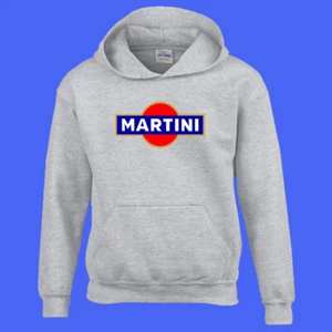 Felpa con cappuccio uomo grigio cocktail vintage logo racing taglia S-3XL - Foto 1 di 1