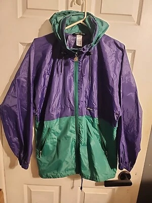 Cortavientos Kway International Años 80 90 De Colección Púrpura/Verde - Hecho en Francia Foto 1 de 4