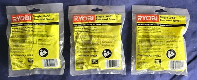RYOBI ONE+ .065 in. Single Line Spool 3 Pack - Image 1 of 2