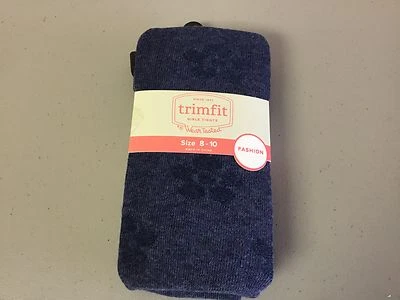 Nuevo con etiquetas Medias Trimfit Moda Niña Talla 8-10 Denim Brezo 1 Par #192R Foto 1 de 2