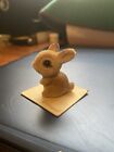 Vintage Josef Originals George Good Small Rabbit Flocked Figurine