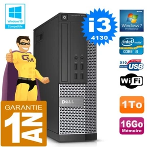 PC DELL 7020 SFF Core I3-4130 Ram 16Go Disque 1 To Graveur DVD Wifi W7 - Photo 1/4