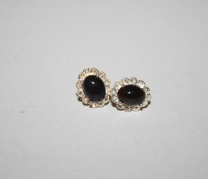 STERLING SILVER 925 Gems TV - Ethiopian Midnight Opal STUD EARRINGS certified - Picture 1 of 7