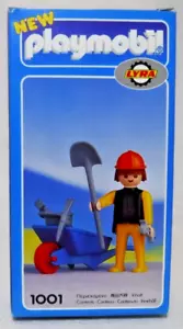 Playmobil Bau Vintage 1001 Lyra Arbeiter & Schubkarre von 1974 Neu in OVP / B4 - Bild 1 von 5