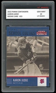 Tarjeta de novato Aaron Judge 2015 Panini Contenders Old School primer grado 10 Yankees - Imagen 1 de 1