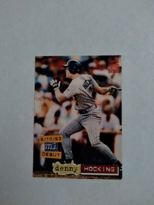1994 Topps Stadium Club Baseball # 9 ML Debut Denny Hocking RC