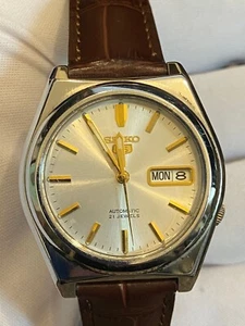 Vintage Seiko 5 Automatic 21 Jewels July 1997 Day-Date 7S26-3170 Japan - Picture 1 of 15