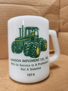 NOS John deere mugmade is USA Manson implement co. 1974 advertising Iowa - Picture 1 of 5