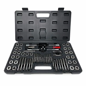 Segomo Tools 60 Piece Metric & SAE Threading Tap & Die Tool Set - Picture 1 of 8