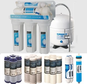 5 Stage Home Drinking Reverse Osmosis System 15 Total BLUONICS RO 4 Year Supply - Picture 1 of 1
