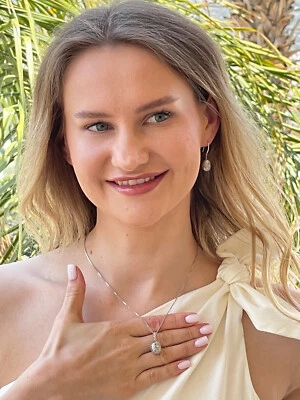 Collar Colgante Huevo Fabergé Oro Sólido 18kt 2 Quilates Diamante Joyería Aniversario Foto 1 de 4