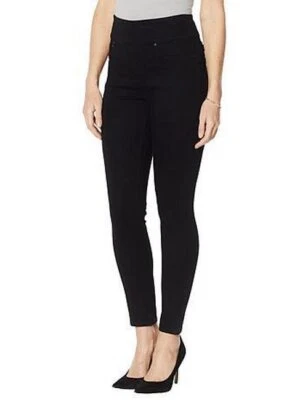 DG2 Diane Gilman Black Petite Virtual Stretch Ultra Skinny Jegging New Jeans - Image 1 of 4