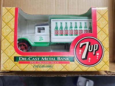 ERTL Collectibles 7-UP Die-Cast Metal Bank 1931 Delivery Truck 1/34 Scale Sealed - Image 1 of 4