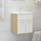 Vidaxl Sink Cabinet White And  Oak 41x38.5x46 Cm Chipboard Popular