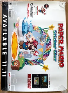 Póster promocional Paper Mario Sticker Star RARO 3DS - Imagen 1 de 2