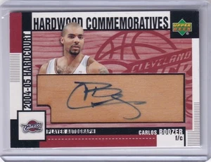 2004-05 Upper Deck Hardcourt Carlos Boozer Hardwood Commemoratives Auto #HC-BO - Picture 1 of 2