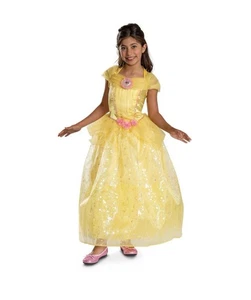 Costume Disney Bambini Principessa Belle La Bella e la Bestia Deluxe Vestito Medium (7-8) - Foto 1 di 6