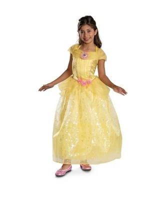 Disney Kids Princess Belle Beauty and The Beast Deluxe Costume Dress Medium(7-8) - Image 1 of 4