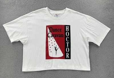 Vtg Hanes White XL Cropped Single Stitch USA Made Shirt Hoctor Dance Caravan EUC - Image 1 of 4