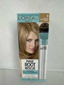 L'Oreal 8 Medium Blonde Root Rescue Hair Color Cover Gray Permanent COMBINESHIP - Picture 1 of 5