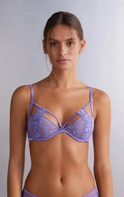 NUEVO Sujetador de encaje Intimissimi Secret Party púrpura 38B (Reino Unido y Estados Unidos)/85B (UE) Foto 1 de 4