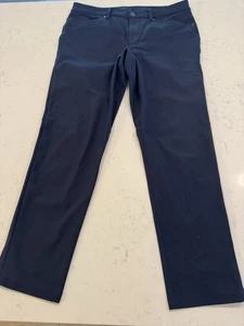 Lululemon Pants Mens 32 Navy Chino 32x28 Classic Golf ABC Warpstreme Commission - Picture 1 of 14